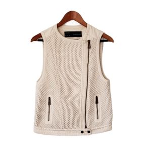 Zara Moto-Style Knit Vest - S